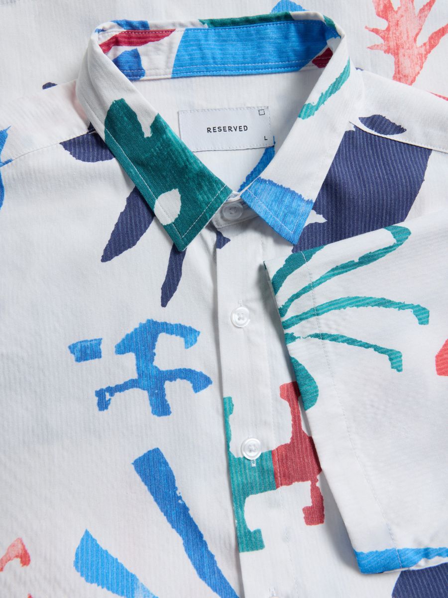 Regular fit patterned shirt - multicolor - RESERVED - 7