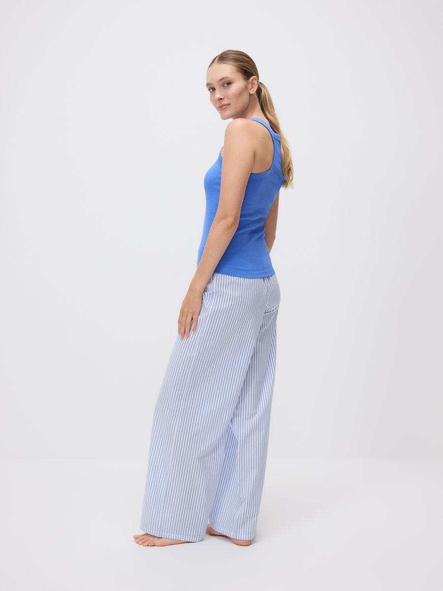 Zweifarbiges Pyjama-Set mit Stickerei - blau - RESERVED - 4