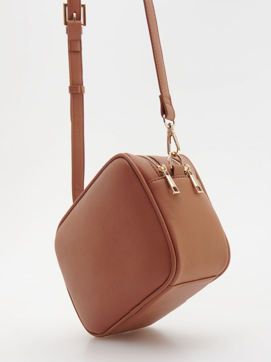 Crossbody torba - zlatno braon - RESERVED - 4