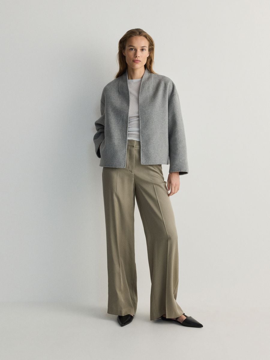 LADIES` OUTER JACKET - tamsiai pilka - RESERVED