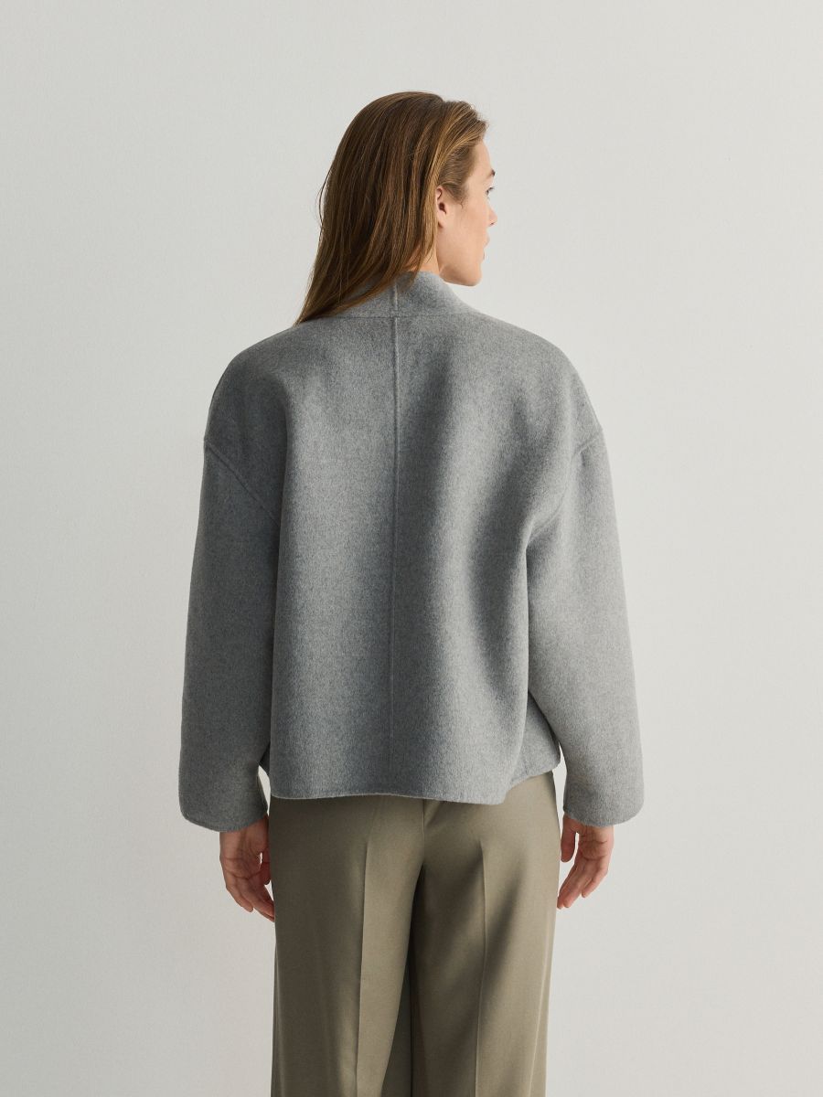 Wool-blend jacket - Dark grey - Ladies