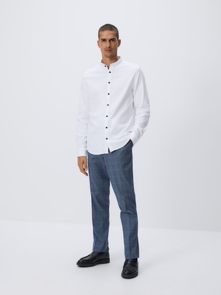 Сорочка супер слім з єгипетської бавовни - білий - RESERVED