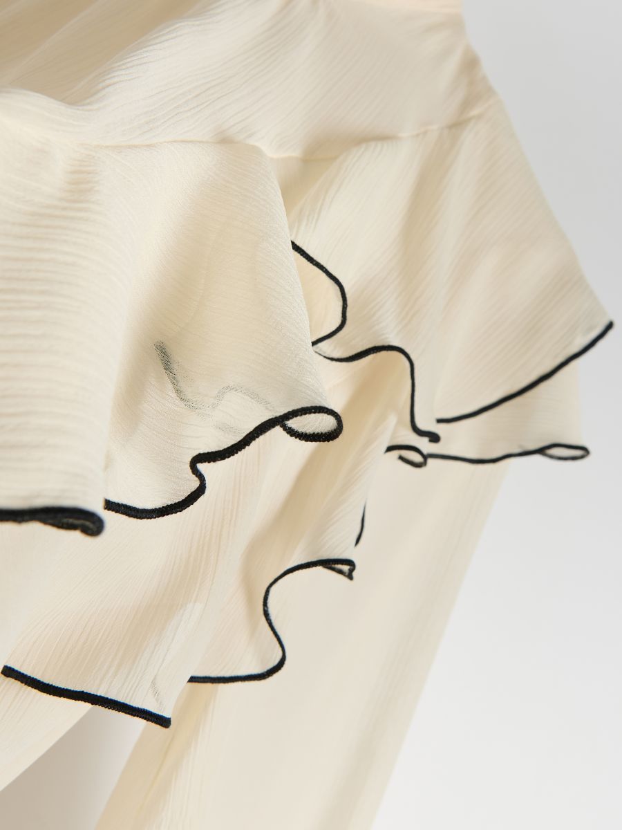 Ruffle blouse - cream - RESERVED - 6