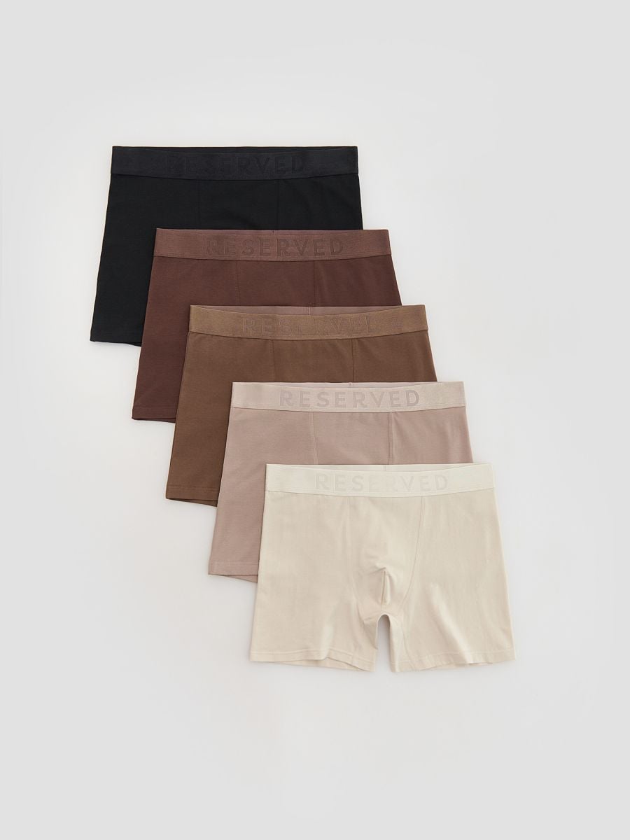 Long boxers 5 pack - coffee - RESERVED