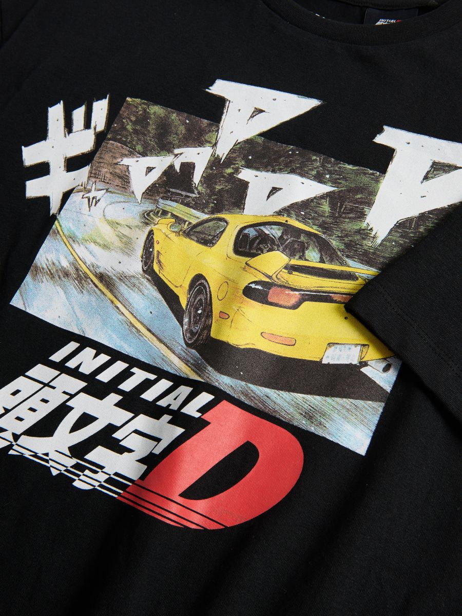 Triko Initial D - černý - RESERVED - 2