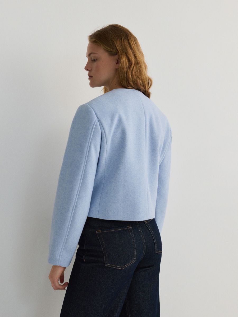 Jacket with decorative buttons - pale blue - RESERVED - 4