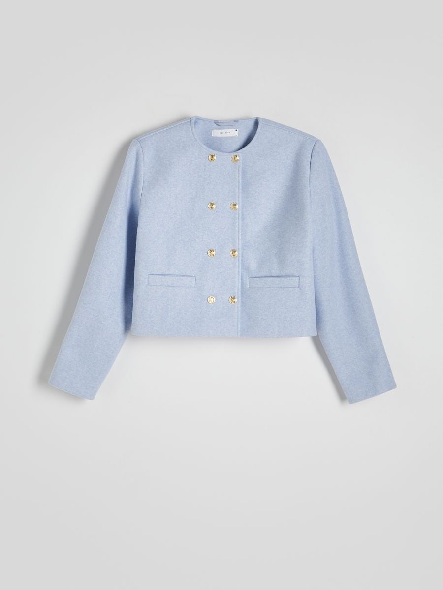 Jacket with decorative buttons - pale blue - RESERVED - 5