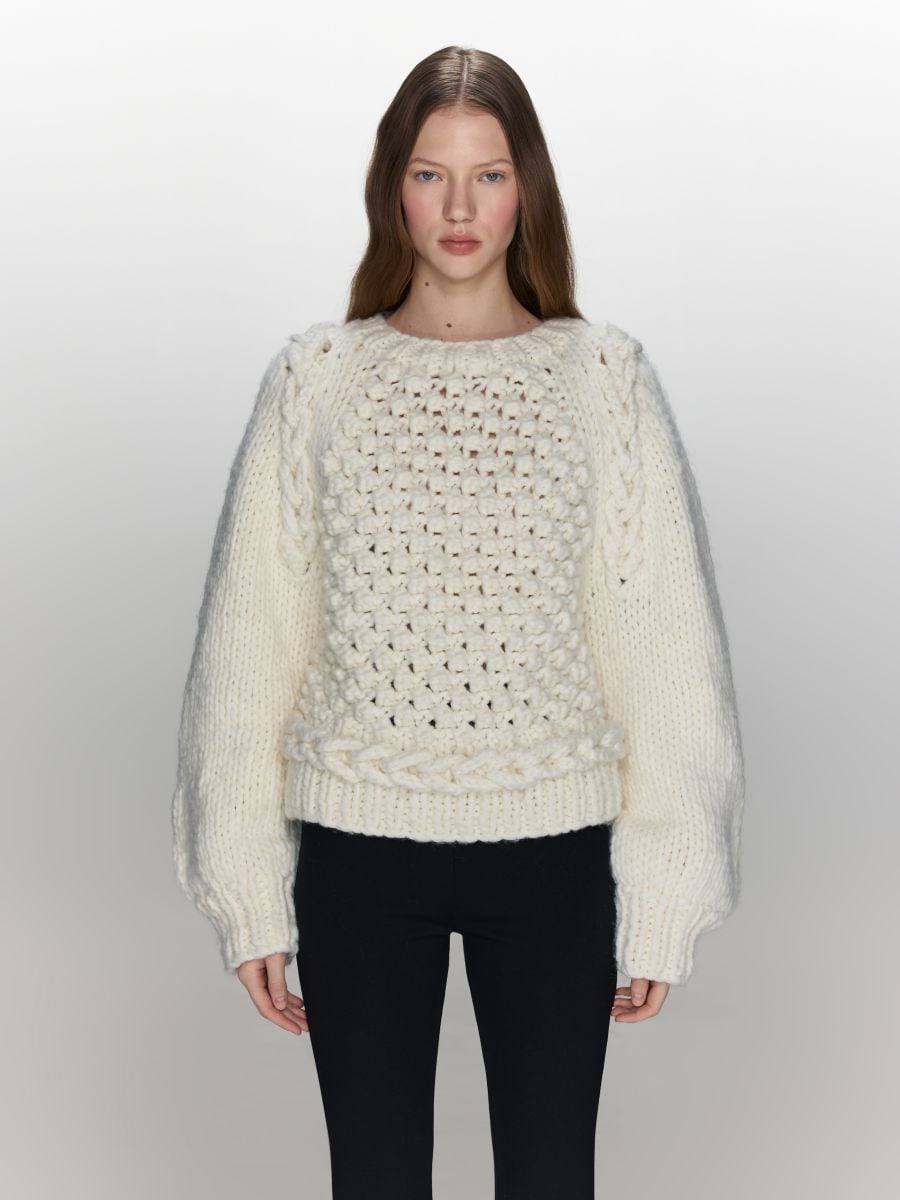 Wool blend jumper - cream - RESERVED - 2