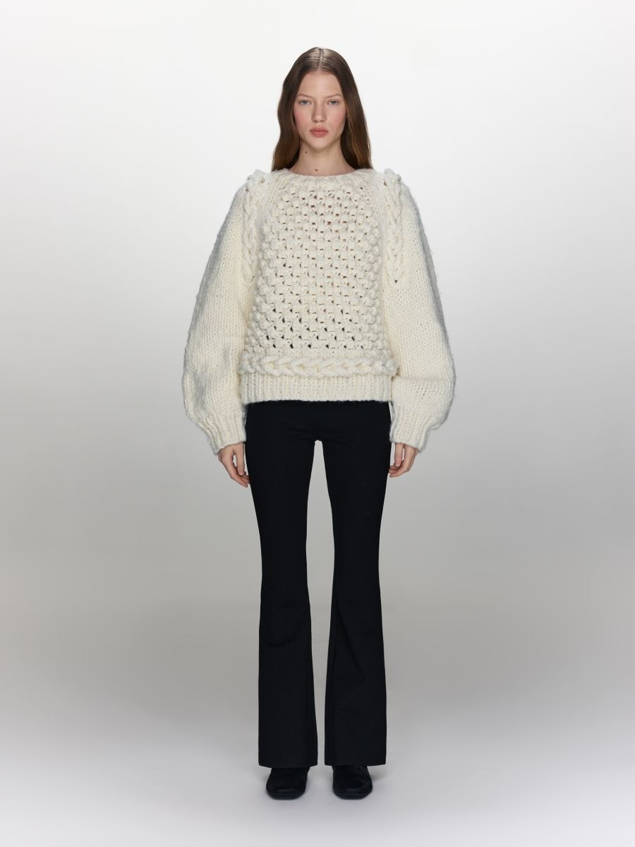 Wool blend jumper - cream - RESERVED - 3
