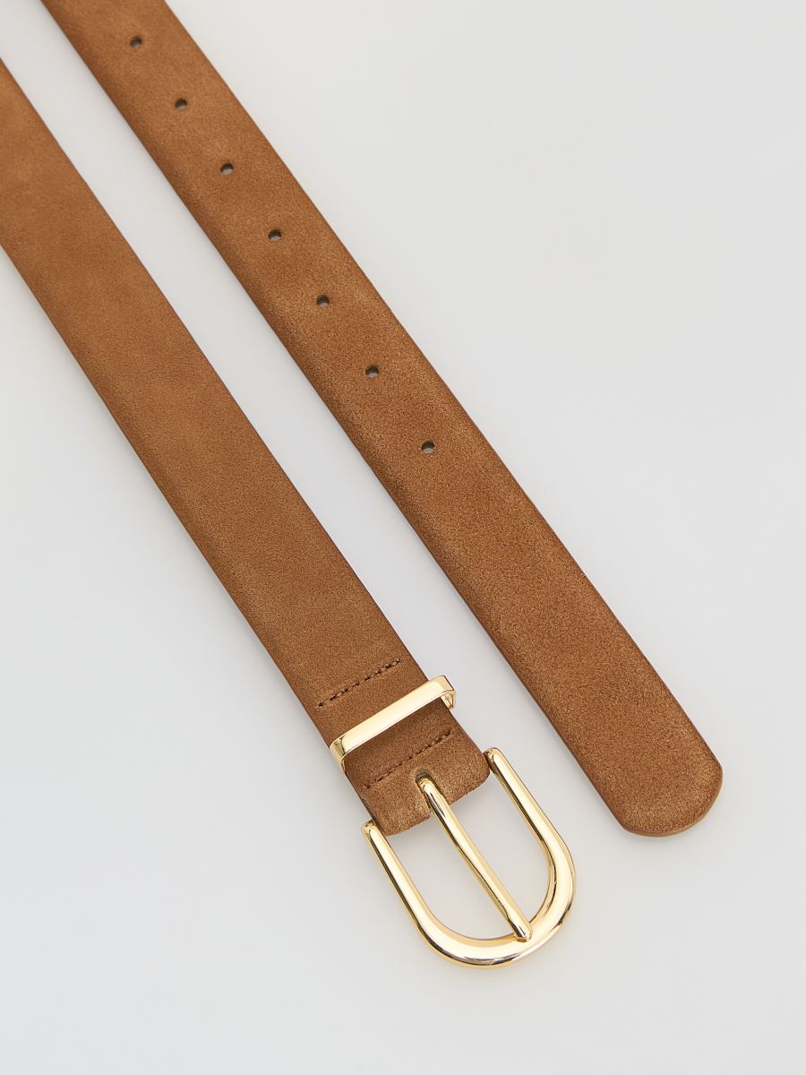 Ceinture en daim - brun mordoré - RESERVED - 2