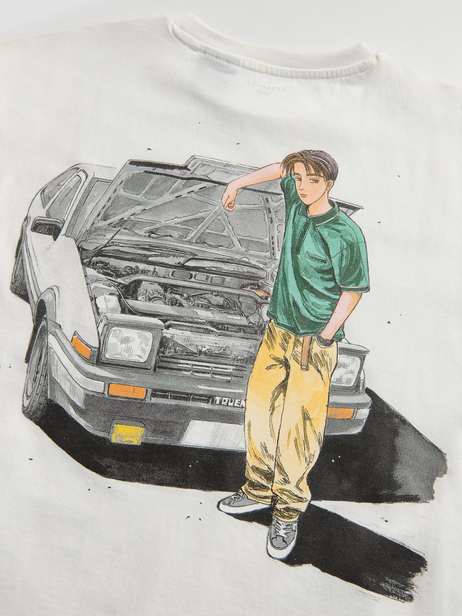 Pamučna majica Initial D - belo - RESERVED - 2