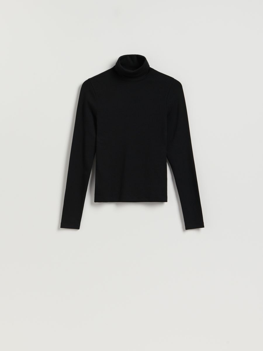 Long-sleeved turtleneck - black - RESERVED