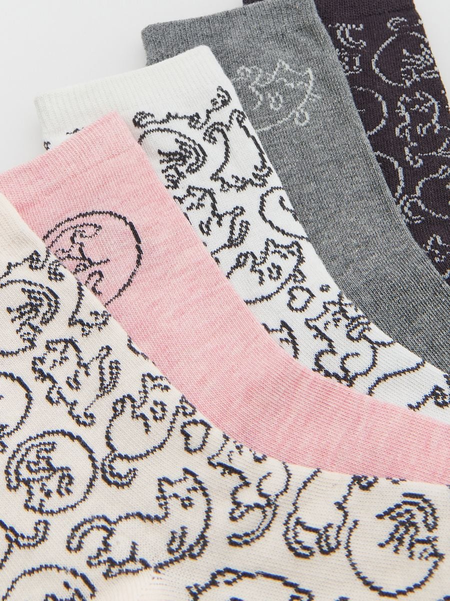 Socken mit Aufdruck, 5-er Pack - bunt - RESERVED - 2
