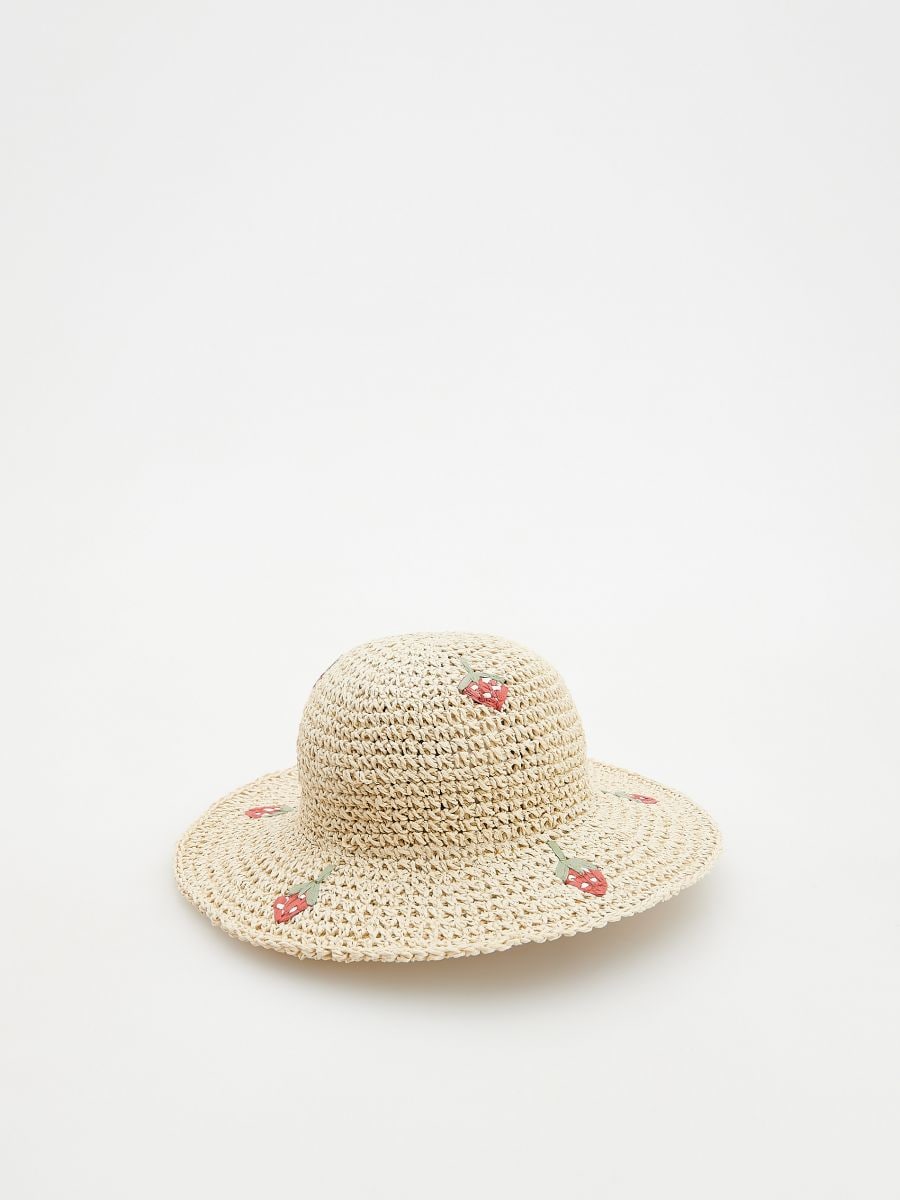 GIRLS` HAT - wheat - RESERVED