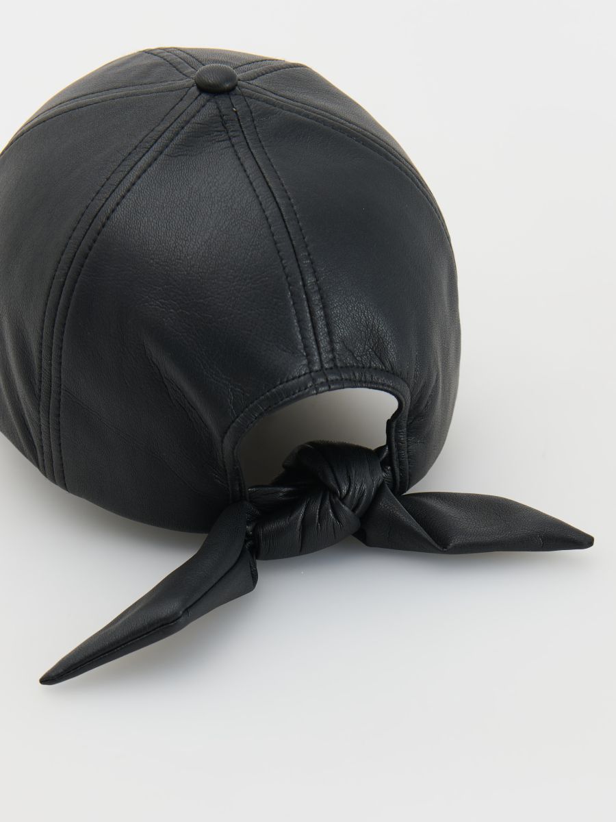 Faux leather cap - black - RESERVED - 2