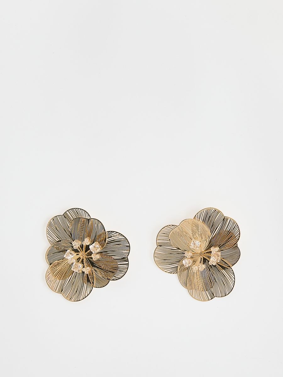 Orecchini a forma di fiore - oro - RESERVED - 2