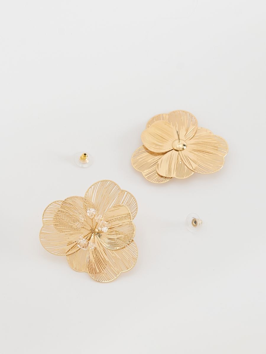 Orecchini a forma di fiore - oro - RESERVED - 5