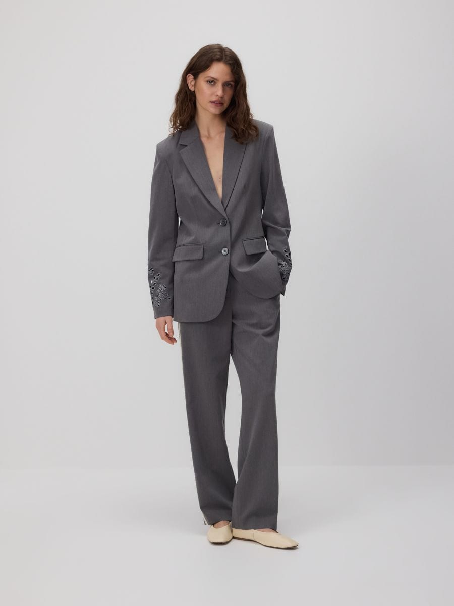 LADIES` BLAZER - mid grey - RESERVED - 3