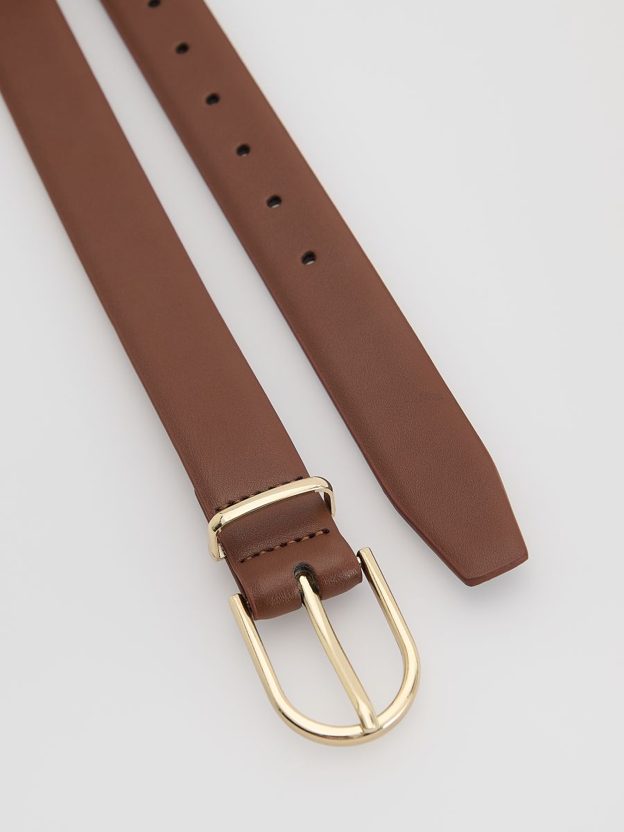 Combined materials belt - brown - RESERVED - 2