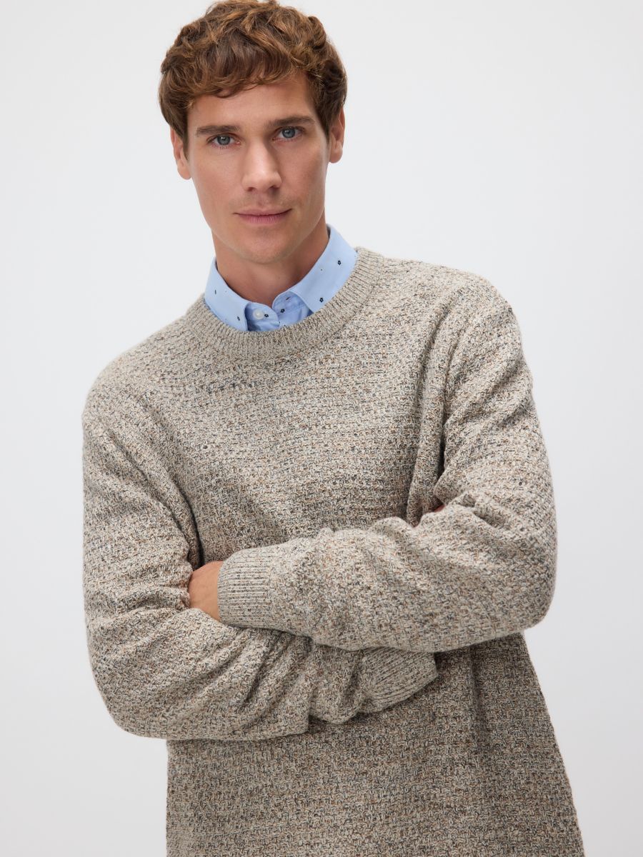 Wool blend jumper - beige - RESERVED