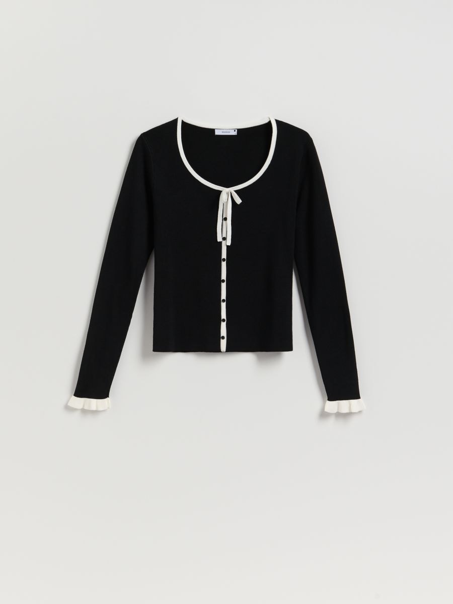 Cardigan avec lien décoratif - multicolore - RESERVED