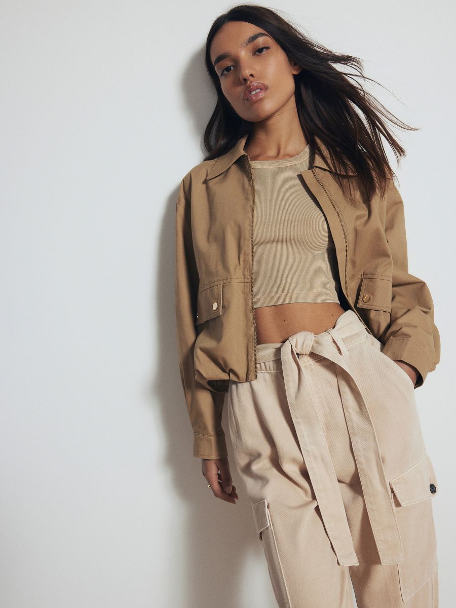 Joggers with belt - beige - RESERVED - 2
