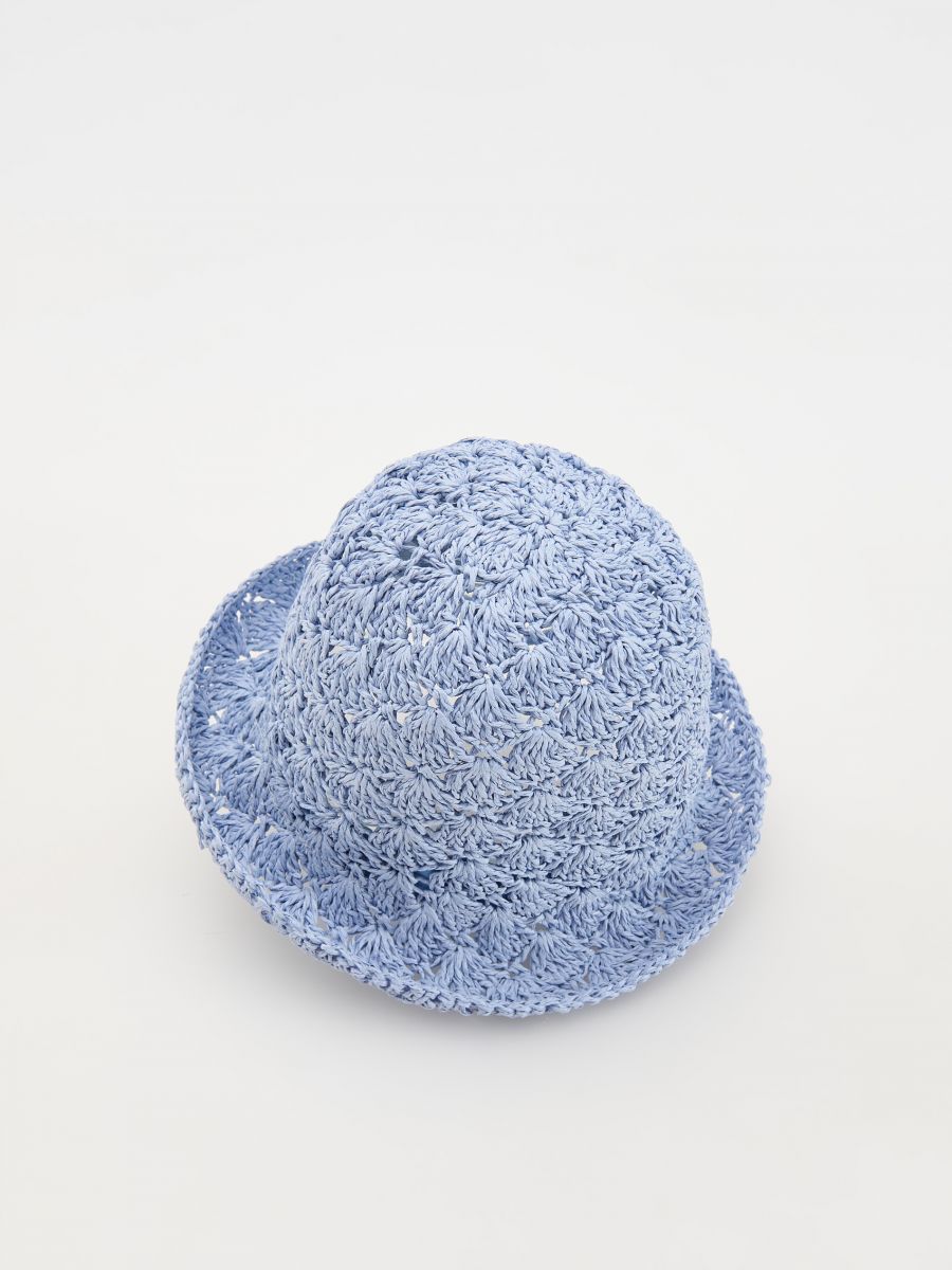 Straw hat - pale blue - RESERVED - 2