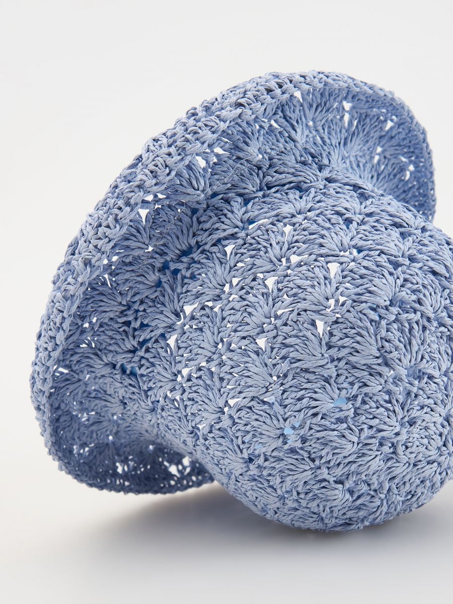 Straw hat - pale blue - RESERVED - 3