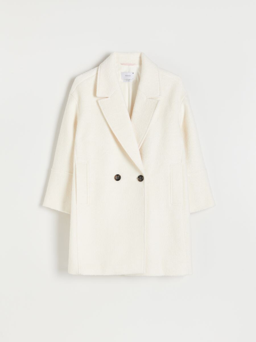 Frakke i uldblanding - creme - RESERVED - 6
