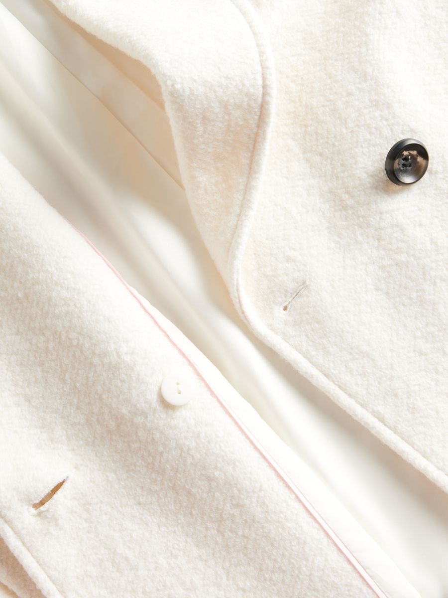Frakke i uldblanding - creme - RESERVED - 7