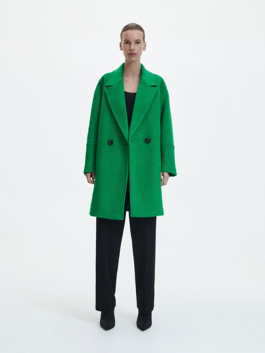 Wool blend coat Color fresh green - RESERVED - 0409P-76X