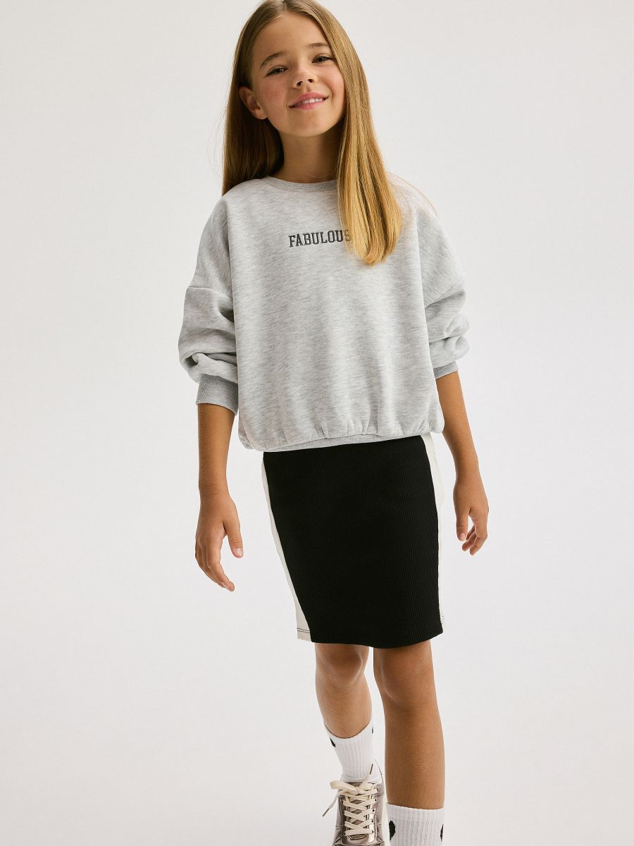 Pencil skirt with stripes - black - RESERVED - 5