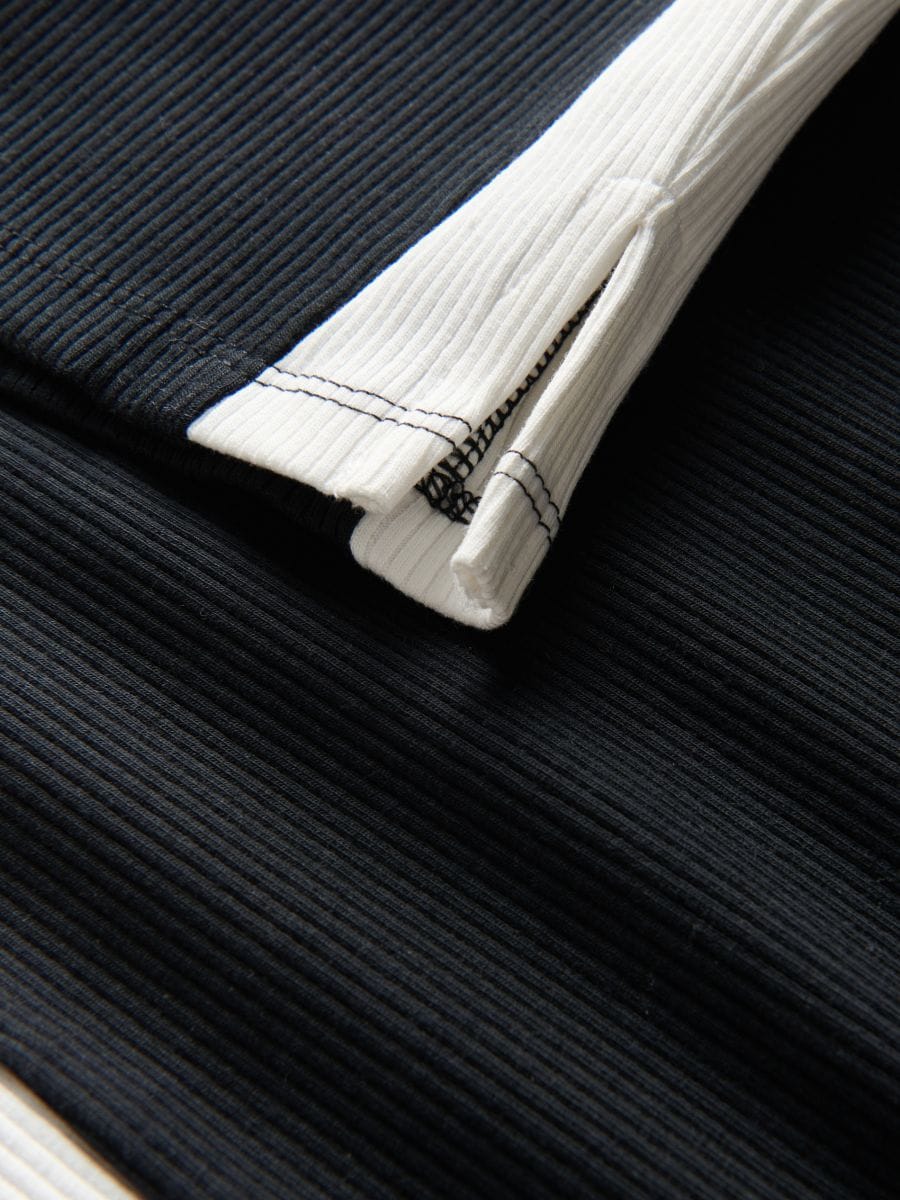 Pencil skirt with stripes - black - RESERVED - 4