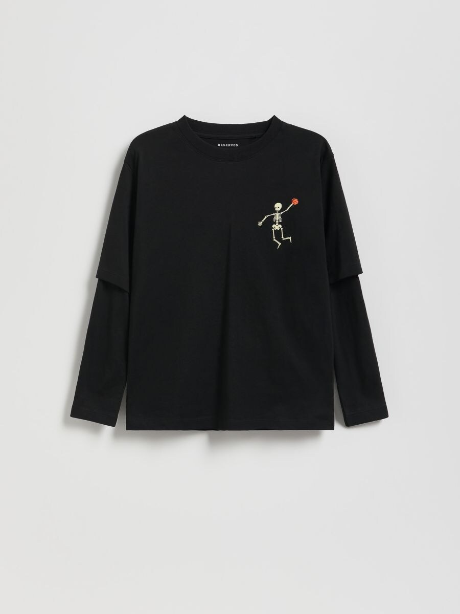 BOYS` T-SHIRT - negro - RESERVED