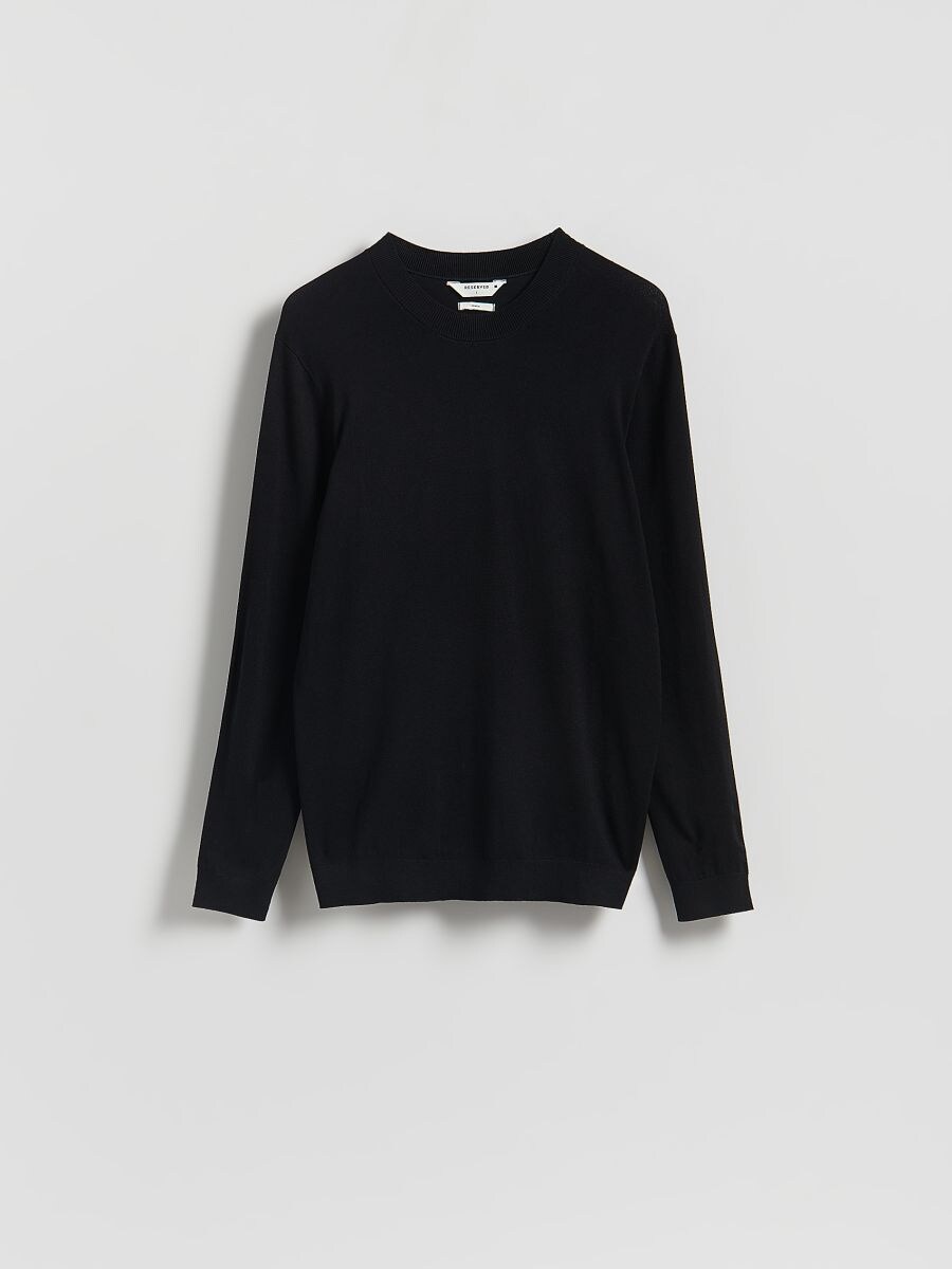 Wiskozowy sweter - czarny - RESERVED