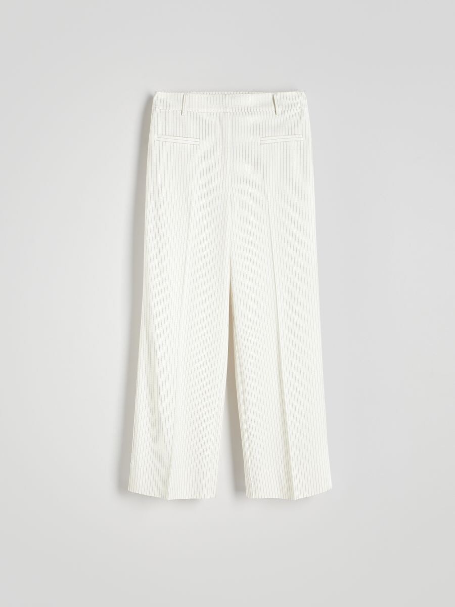 Trousers with pressed crease - white - RESERVED - 4