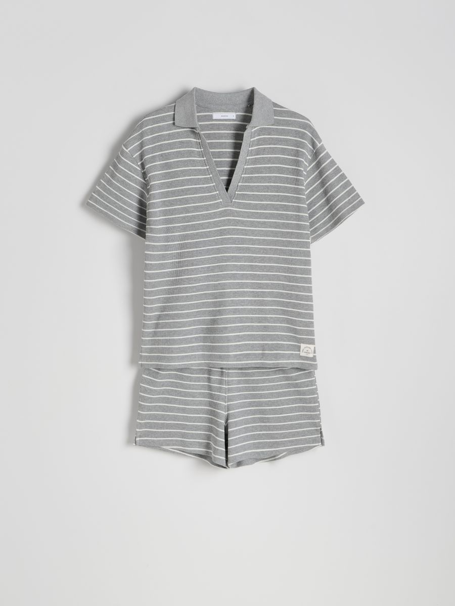 Ensemble de pyjama deux pièces en coton majoritaire - Gris clair - RESERVED - 5