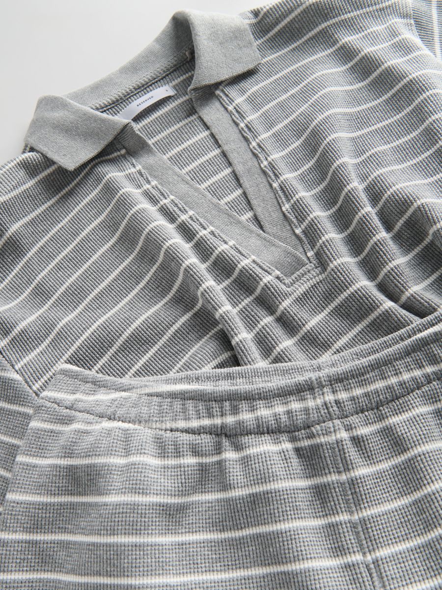 Ensemble de pyjama deux pièces en coton majoritaire - Gris clair - RESERVED - 6