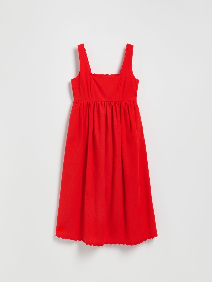 Kleid mit Leinenanteil - rot - RESERVED