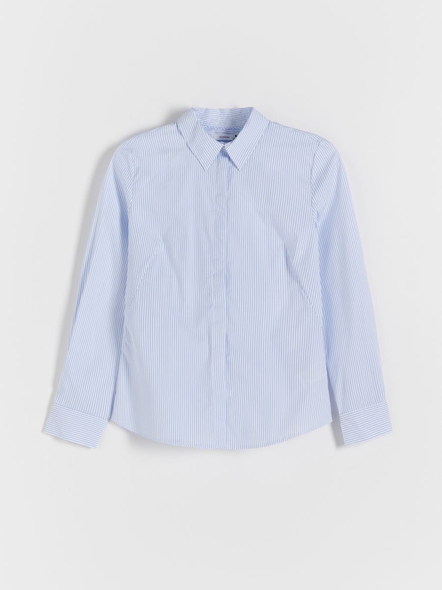 Camisa de algodón - azul pálido - RESERVED