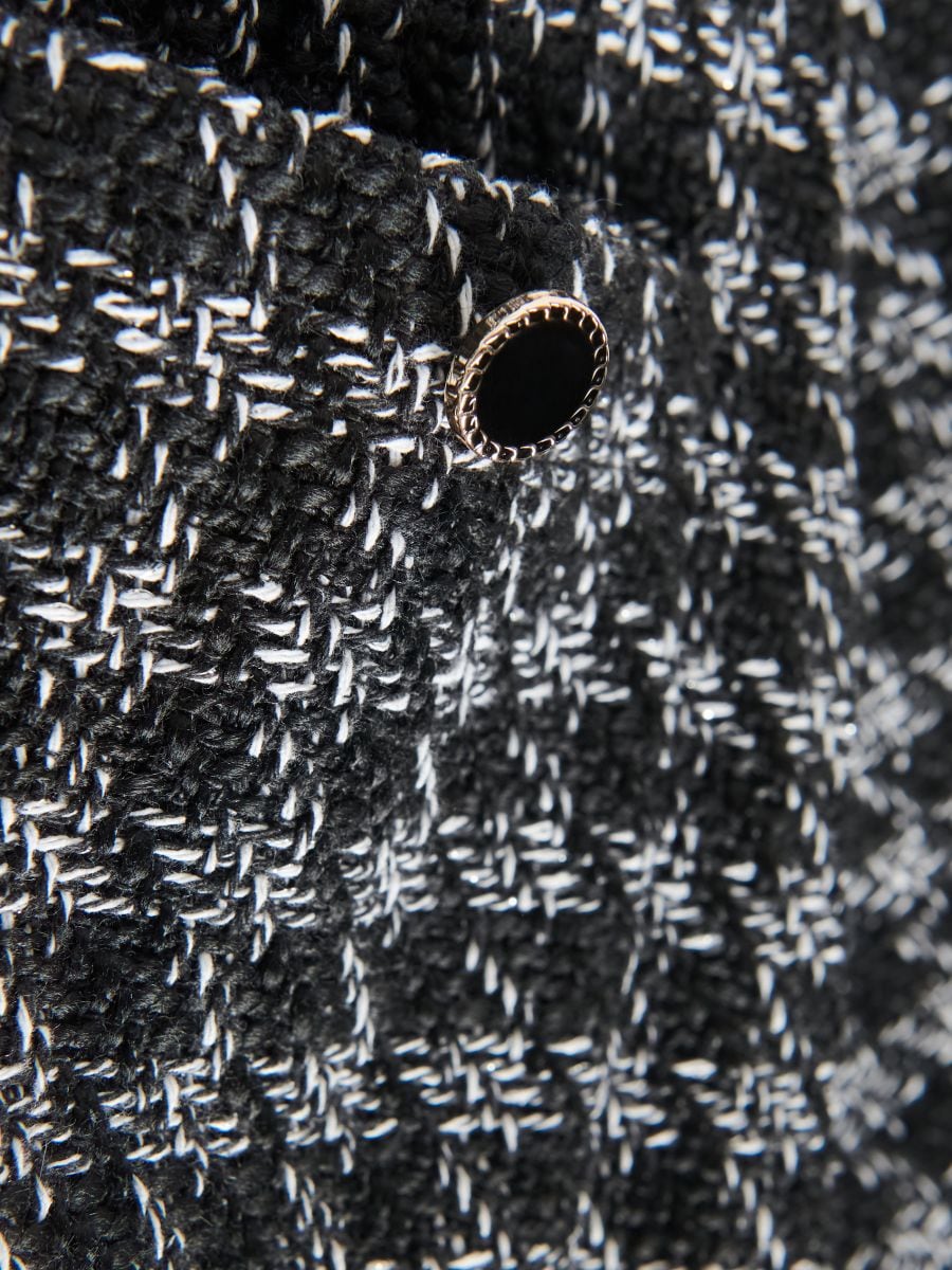 Mini skirt with wool blend - multicolor - RESERVED - 4