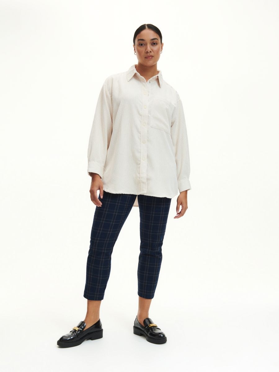 Corduroy shirt - beige - RESERVED - 5