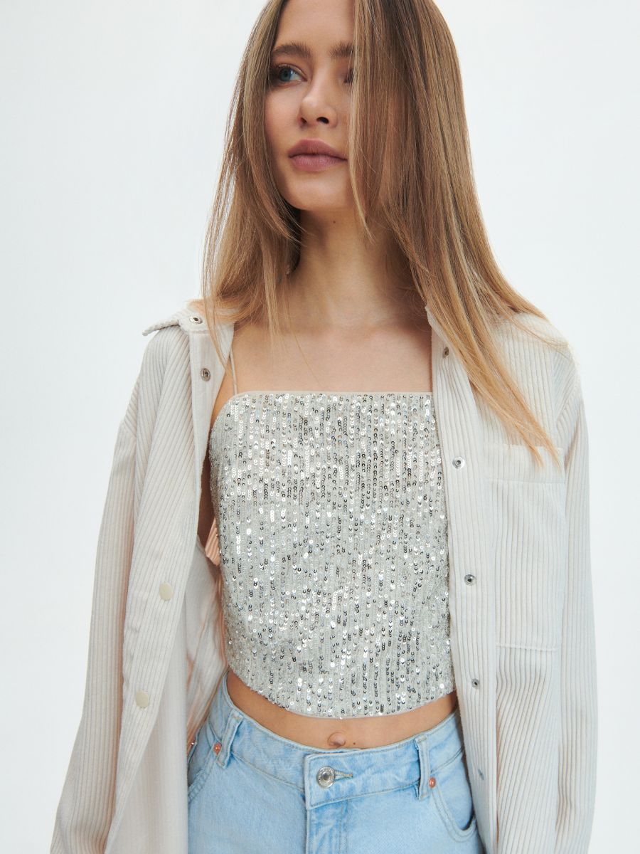 Corduroy shirt - beige - RESERVED - 2