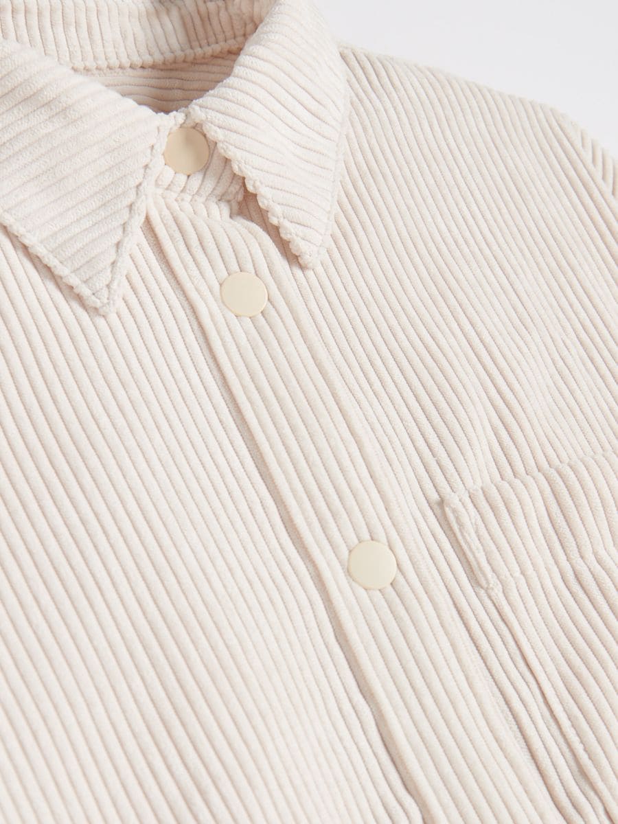 Corduroy shirt - beige - RESERVED - 8