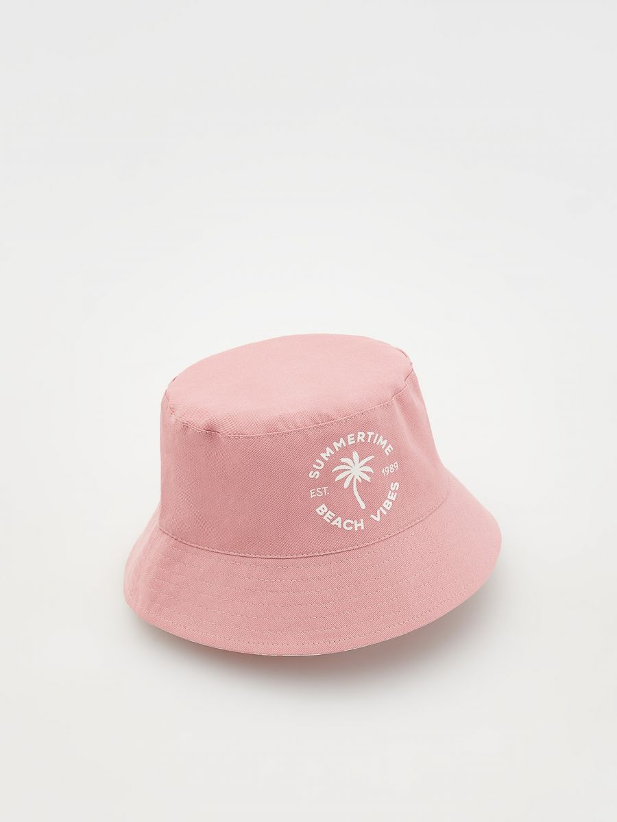Cappello da pescatore reversibile - rosa pastello - RESERVED