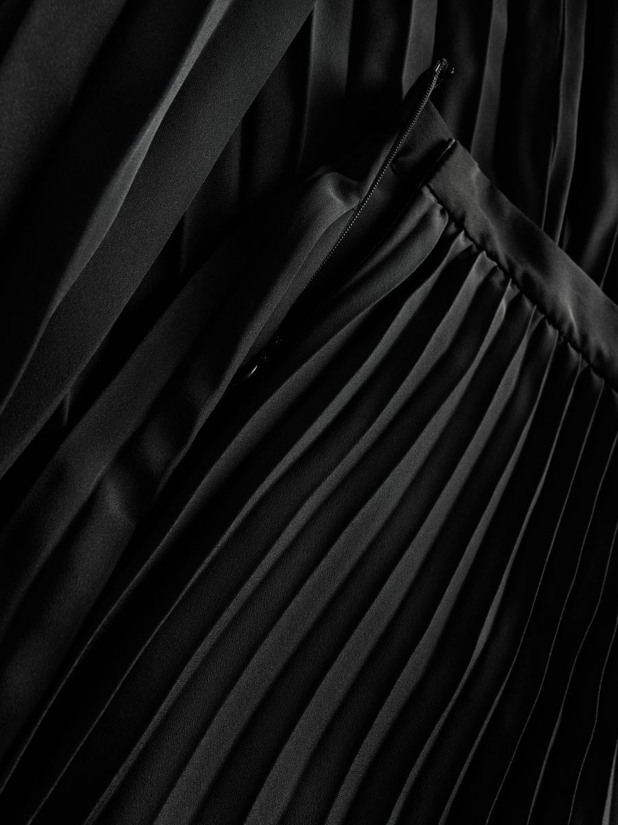 Pantaloni a pieghe a gamba ampia - nero - RESERVED - 6