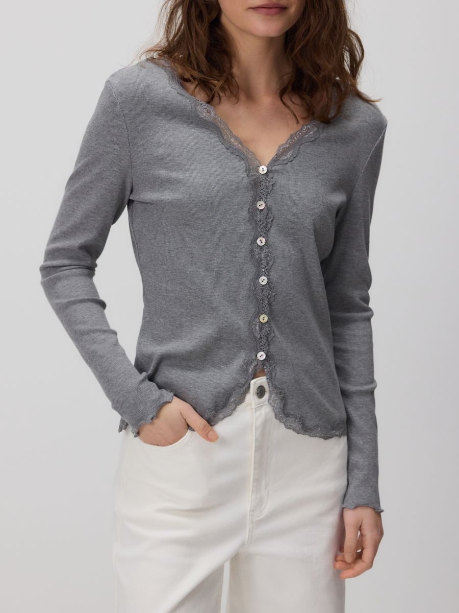 Zip-up longsleeve - mid grey - RESERVED - 3