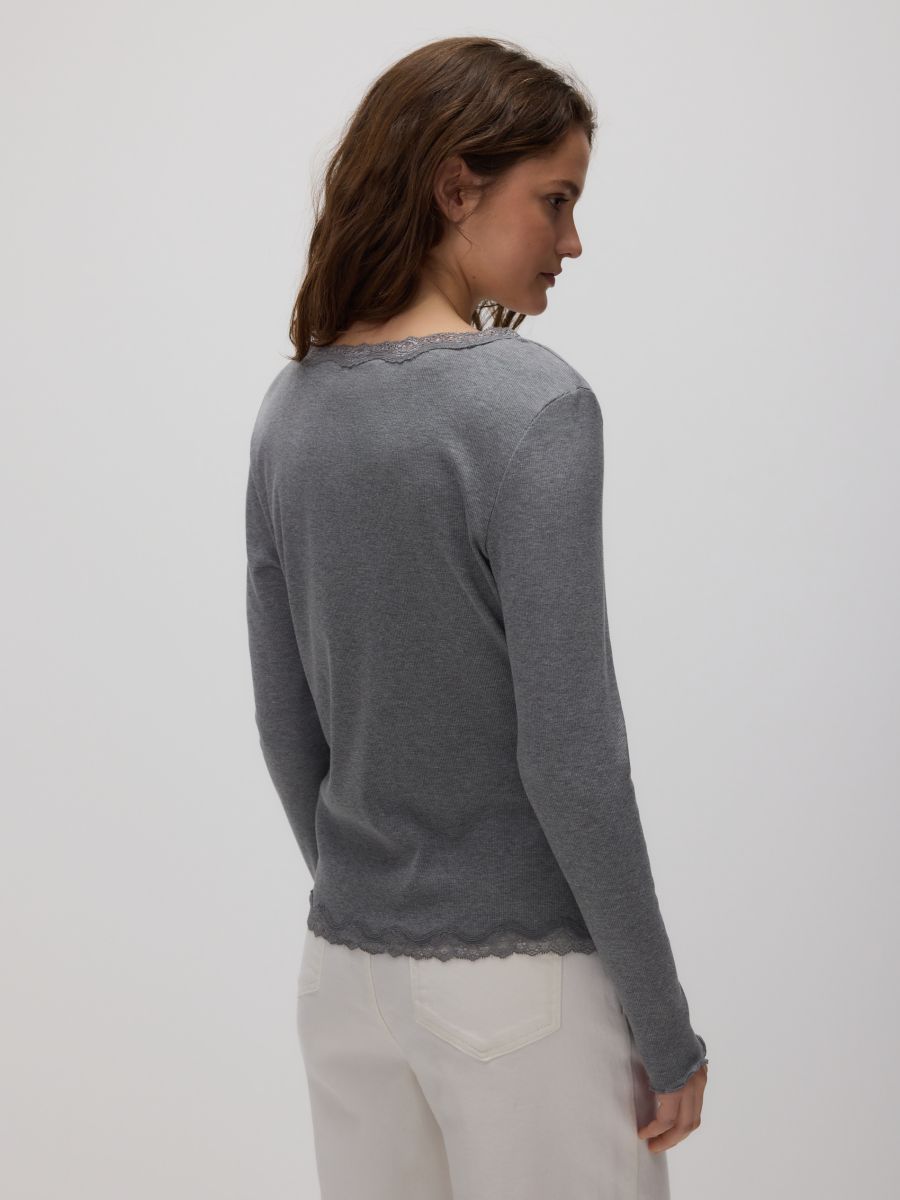Zip-up longsleeve - mid grey - RESERVED - 4