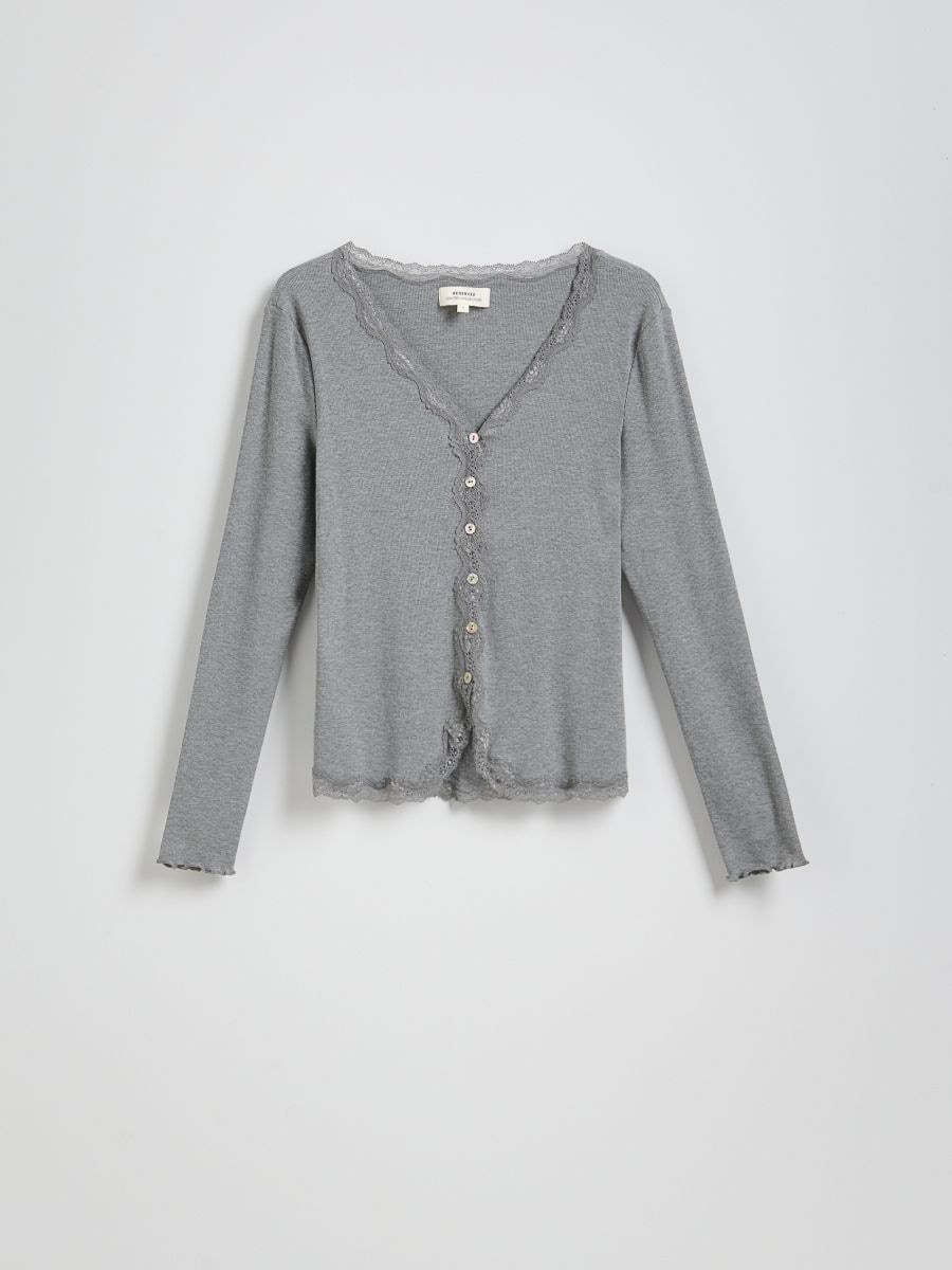 Zip-up longsleeve - mid grey - RESERVED - 5