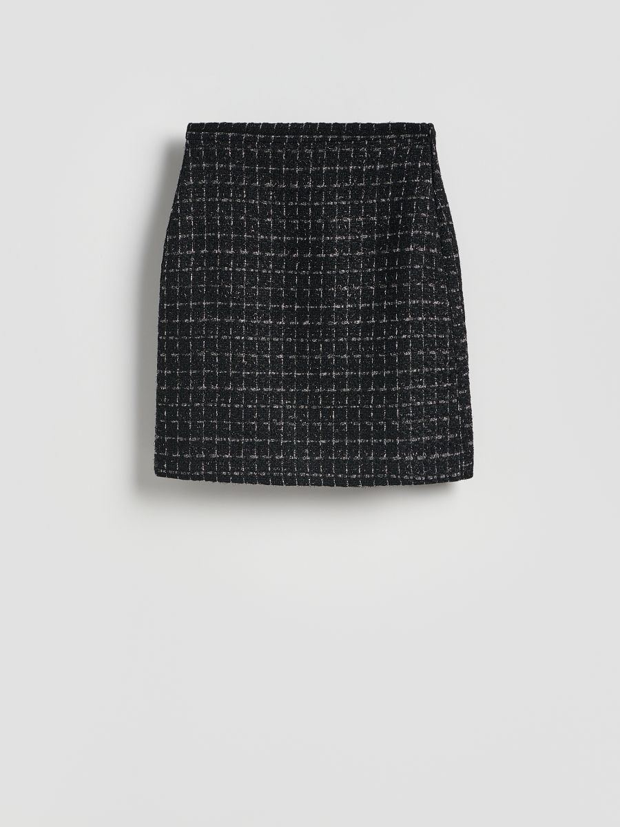 Tweed mini skirt Color black - RESERVED - 042HW-99X